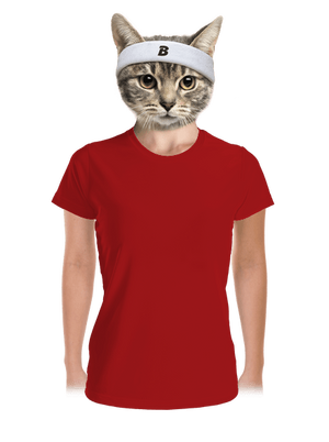 Nyomtatás nélkül női sportpóló Red Mal