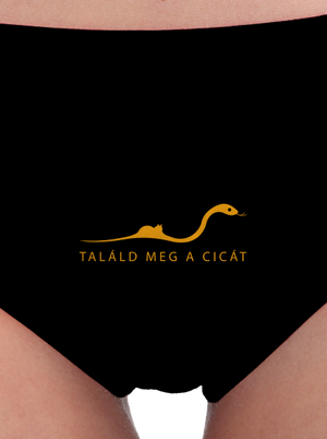 Találd meg a cicát női bugyik Black