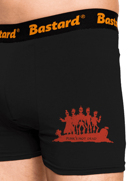 Punks not dead! boxeralsó Black