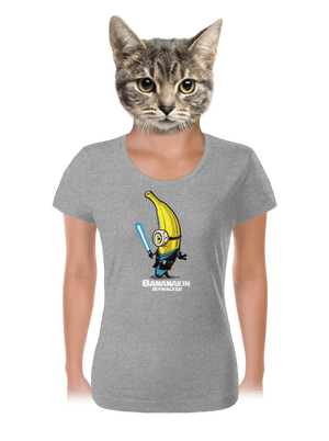 Bananakin Skywalker női póló Dark Gray Melange