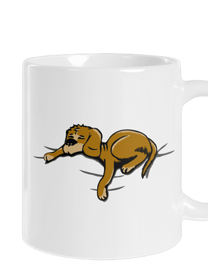 Alvó kutya hagyományos bögre White