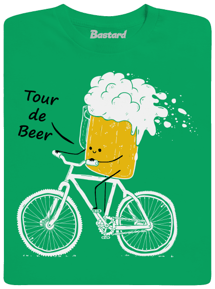 Tour de beer férfi póló Kelly Green