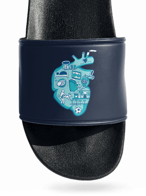 Érte dobog a szív papucs Navy