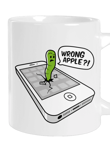 Wrong apple nagy bögre White