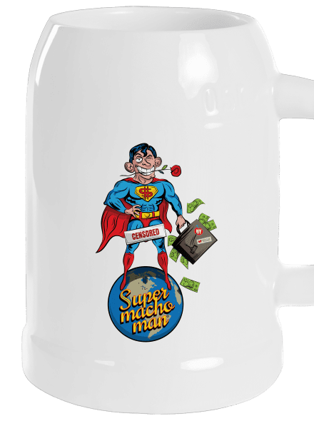 Supermachoman söröskorsó White