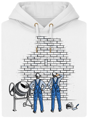 Kőművesek unisex prémium pulóver Snowwhite