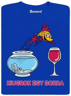 Kiugrok egy borra férfi hosszú ujjú póló Royal Blue