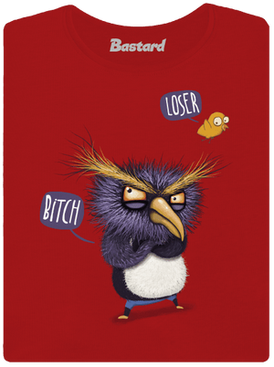 A pingvin nem repül prémium női póló Red Mal