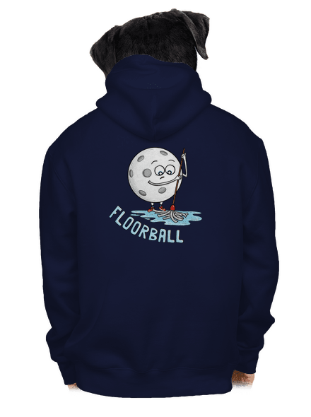 Floorball cipzáras férfi pulóver Navy
