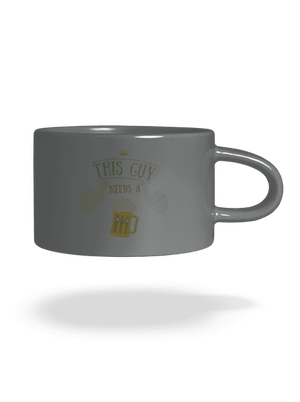 This guy needs a beer macaron bögre Grey Macaron