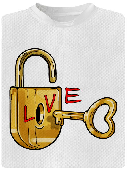Love lock gyerek sport póló White