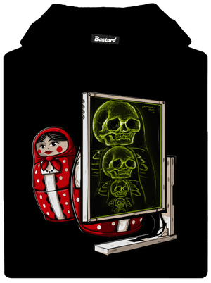 Röntgen Matryoshka gyerek kenguruzsebes pulóver Black