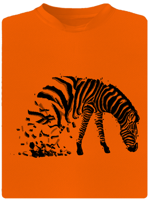 Zebra szerelem gyerek sport póló Neon Orange