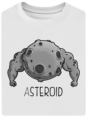 Asteroid unisex túlméretezett póló White