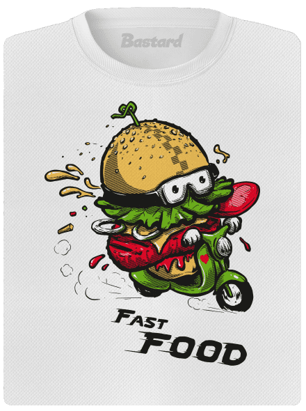 Fast Food női sportpóló White