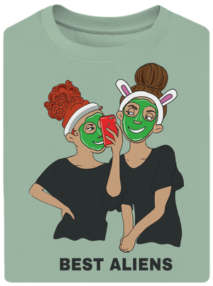 Best aliens unisex túlméretezett póló Sage