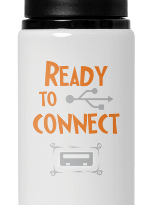 USB csatlakozás kulacs White