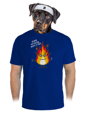 Olyan az eszem, mint a tűz! férfi sportpóló Royal Blue Mal