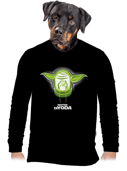 Master DiYoda férfi hosszú ujjú póló Black