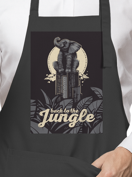 Back to the jungle kötény Dark Grey