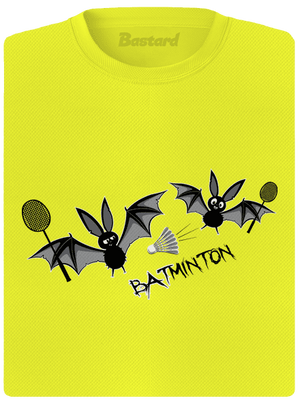 Batminton női sportpóló Neon Yellow