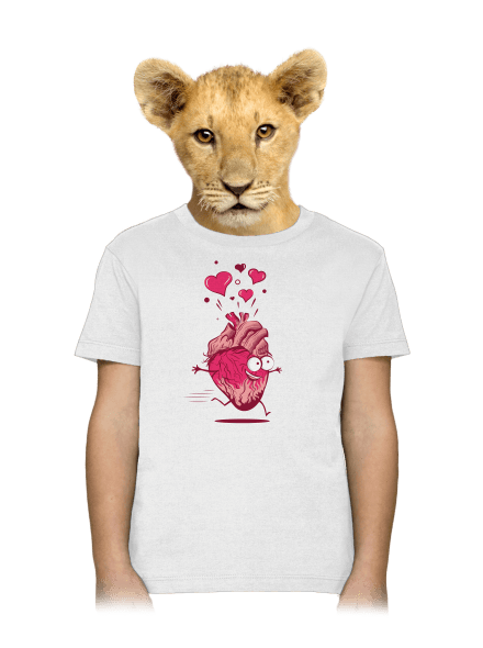 Szerelmes szívek gyerek póló White