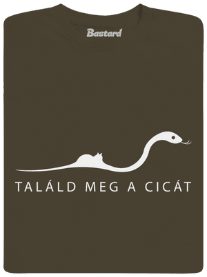 Találd meg a cicát férfi póló Urban Khaki