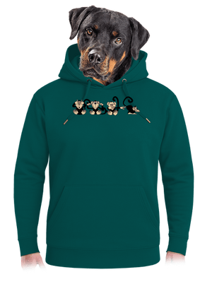 Majmok unisex prémium pulóver Emerald Green