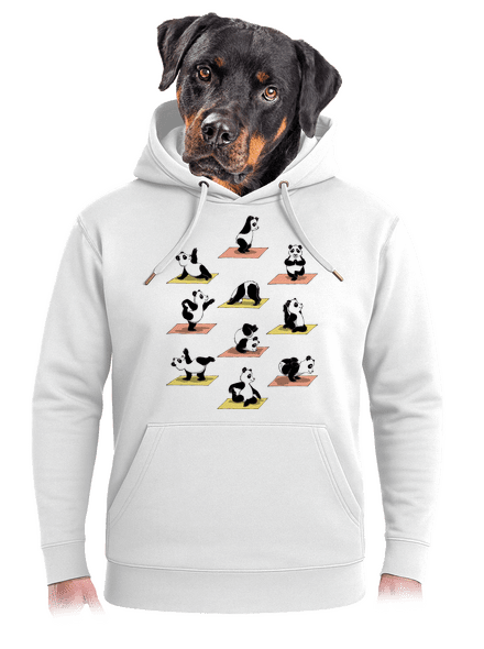 Panda jóga unisex prémium pulóver Snowwhite