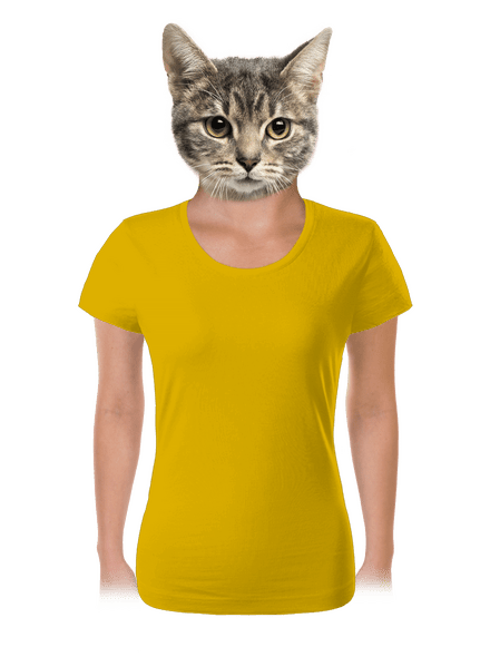 Nyomtatás nélkül női póló Yellow