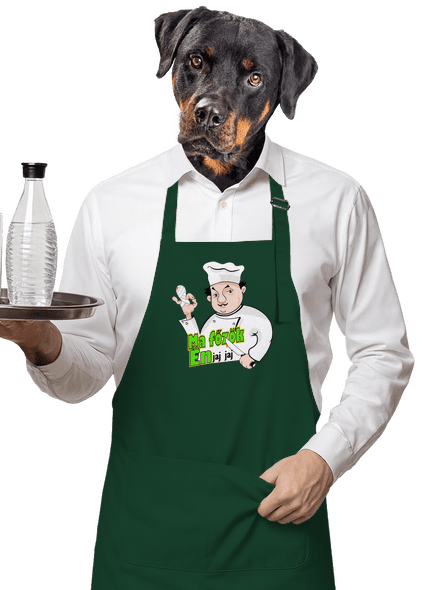 Ma főzök én kötény Bottle Green