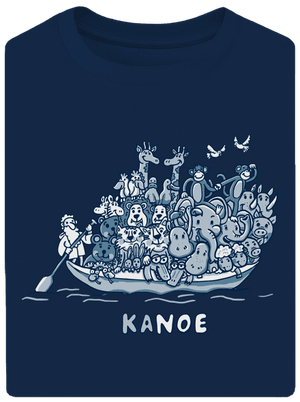 Noé bárkája unisex túlméretezett póló Midnight Blue