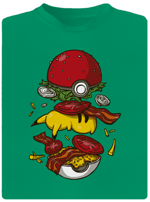 Pokémon burger gyerek sport póló Kelly Green Mal