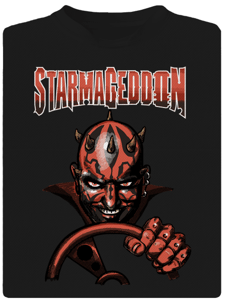 Starmageddon férfi sportpóló Black