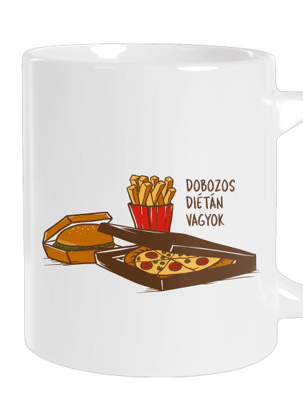 Dobozos diéta nagy bögre White