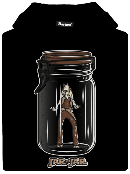 Jar in jar gyerek kenguruzsebes pulóver Black