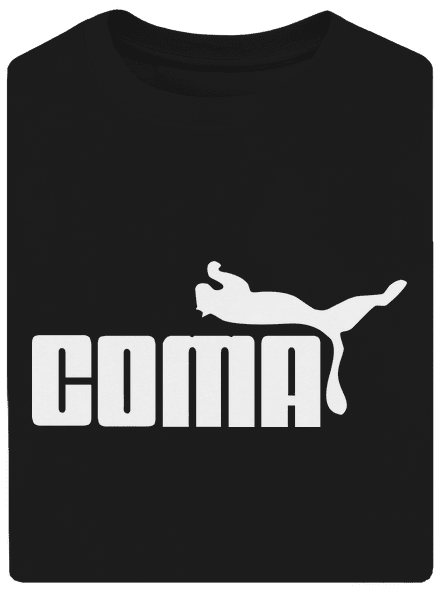 Coma unisex túlméretezett póló Black