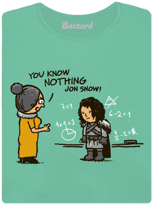 You know nothing prémium női póló Mint Mal