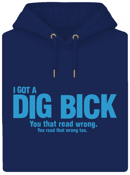 Dig bick unisex prémium pulóver Navy