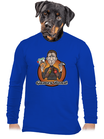 Games Bond férfi hosszú ujjú póló Royal Blue