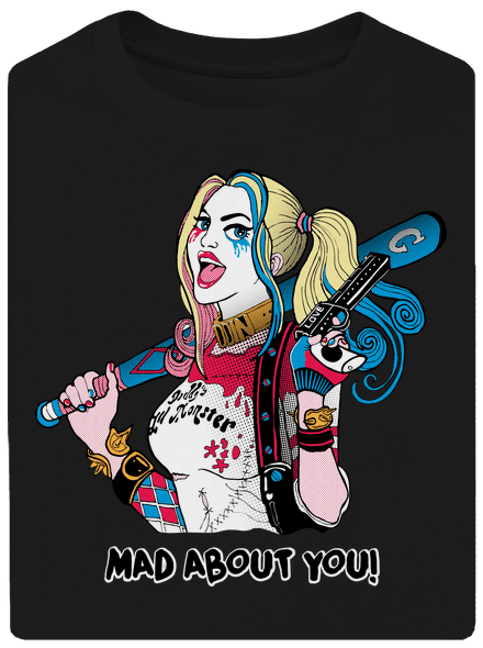 Joker és Harley unisex túlméretezett póló Black