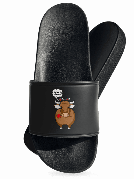 Tehén és bika papucs Black