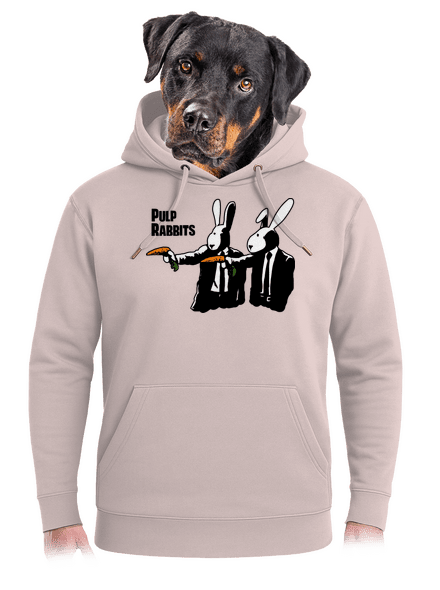 Pulp Rabbits unisex prémium pulóver Rose Chalk