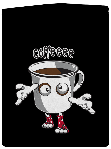 Zombie coffee cipzáras női pulóver Black