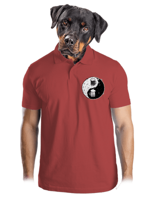 Jin Jang sör férfi pólóingek Burgundy