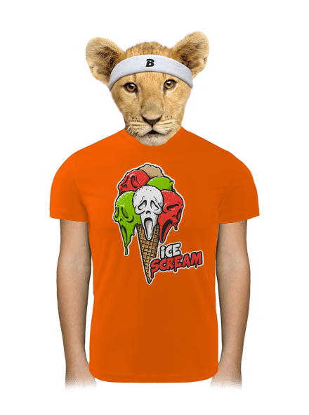 Ice Scream gyerek sport póló Neon Orange