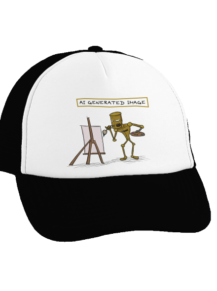 AI generated image teherautós sapka Black cap