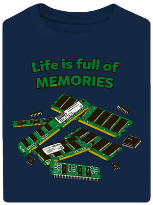 Memóriában tárolva unisex túlméretezett póló Midnight Blue