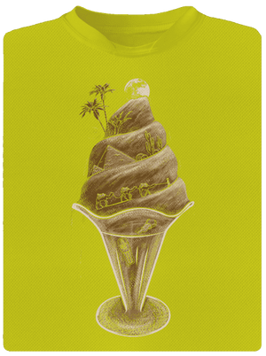 De(s)ert gyerek sport póló Neon Yellow