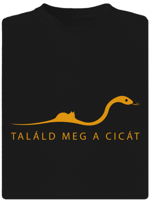 Találd meg a cicát férfi sportpóló Black